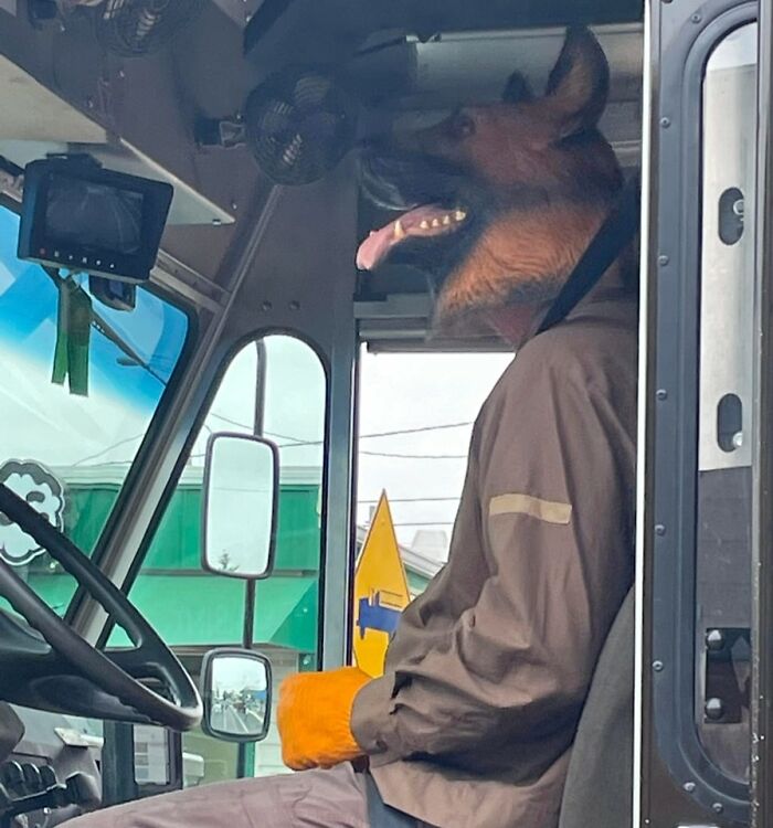Our UPS Driver Bill In Aumsville, Oregon, Representing In The Local Parade!!!! We Love Him!!!!!!