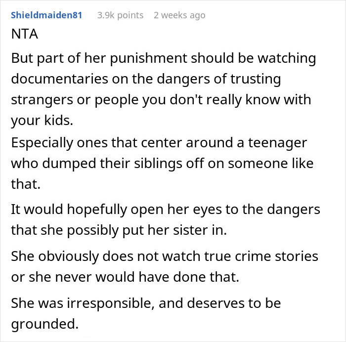 Teen Is Asked To Look After Little Sister While Mom Rushes Son To The ER, She Leaves Her At A Stranger&rsquo;s House Instead
