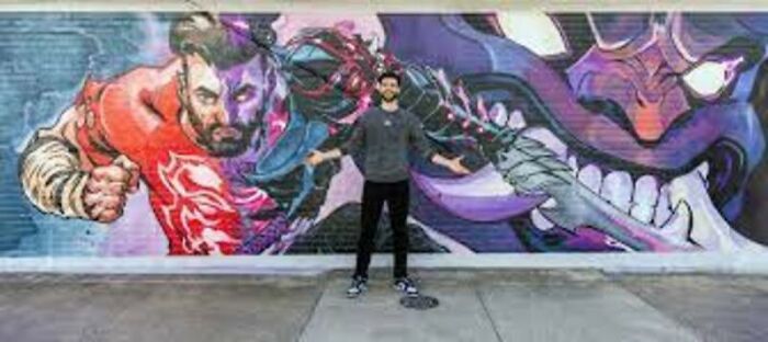 Mural In Austin Texas, For Local Content Creator Sypherpk