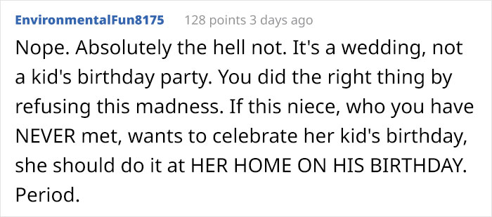 "My Wedding Is Not Gonna Become Your Child's Birthday Party": Bride Shares A Ridiculous Request From An Entitled Relative She's Never Even Met