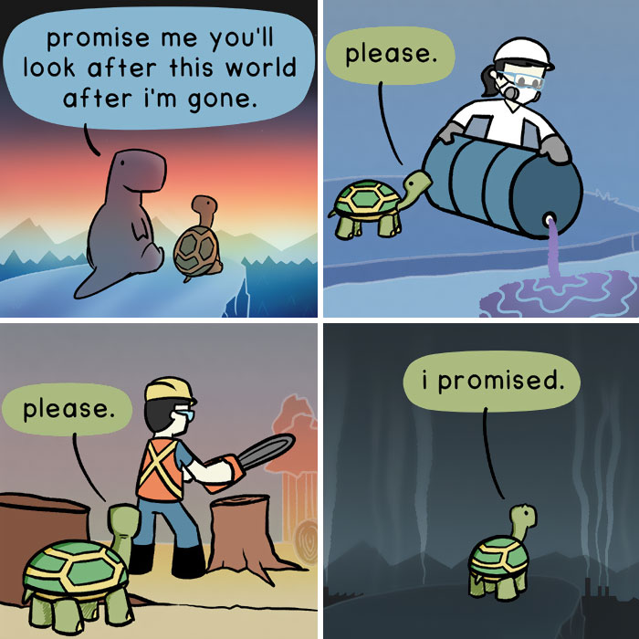 25 Inspiring Comics Made By Some Of The Most Famous Artists That Highlight Environmental Issues