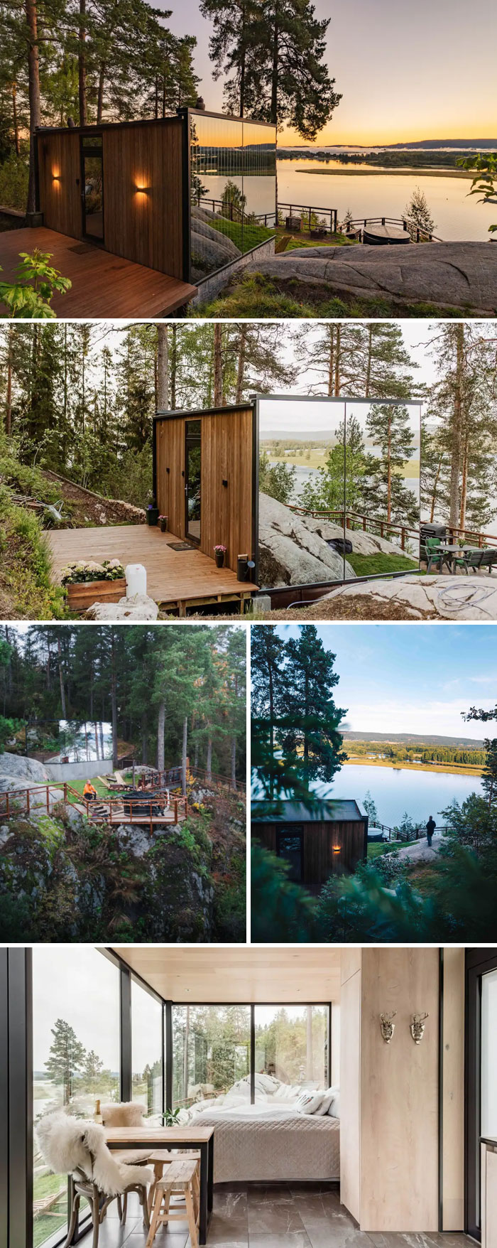 The Wonderinn Mirrored Glass Cabin. Rælingen, Akershus, Norway