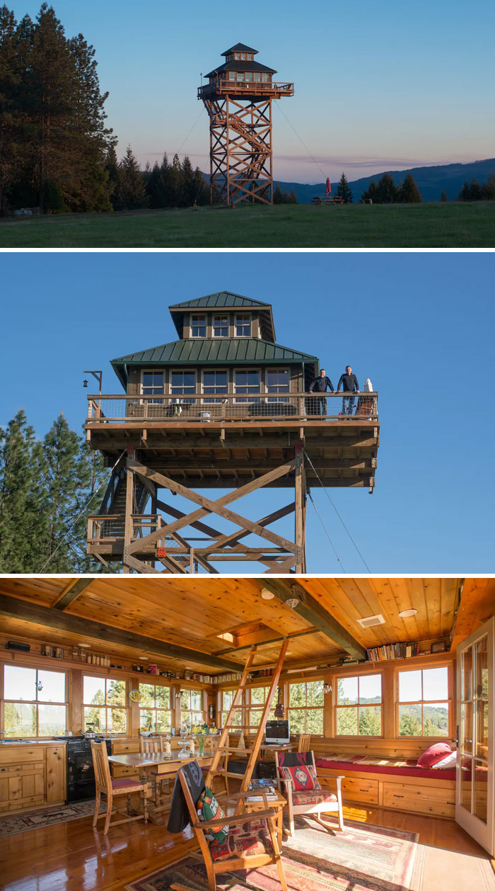 Off The Grid And Forty Feet Up. Tiller, Oregon, United States