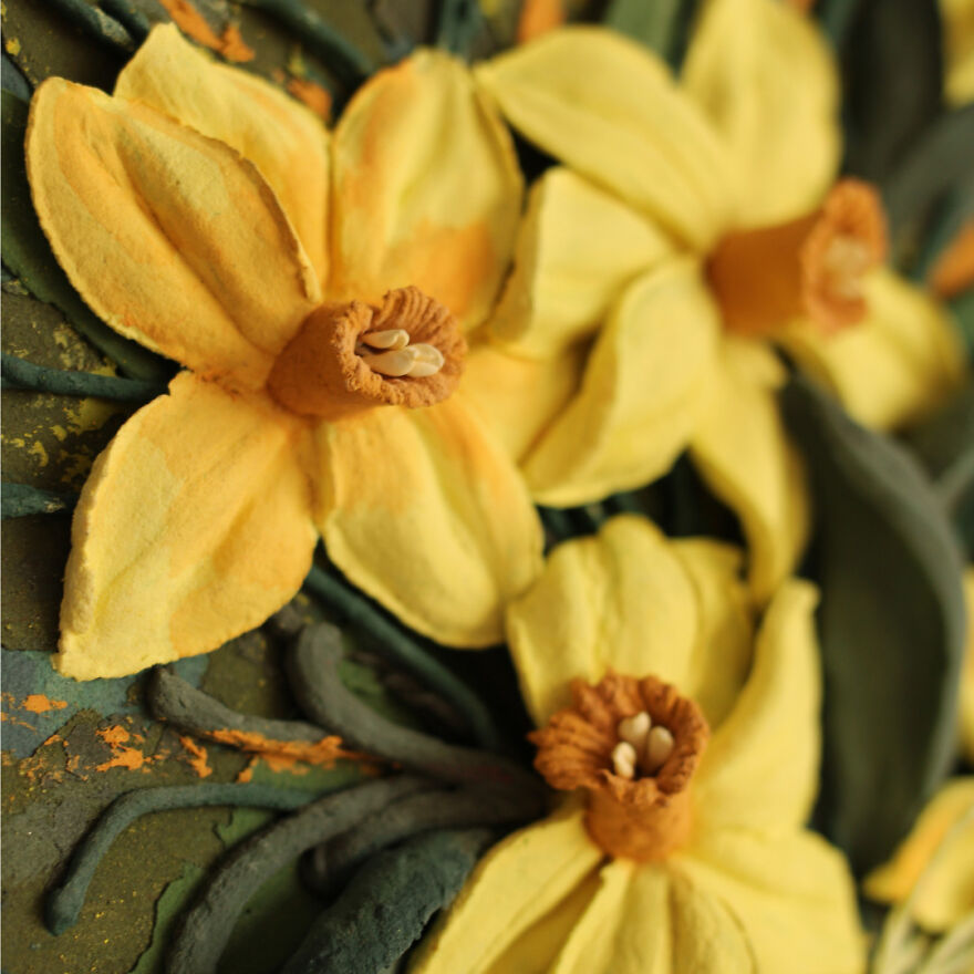 My 20 Floral 3D Paintings From Decorative Plaster