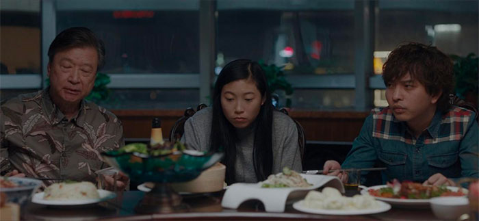 The Farewell characters eating