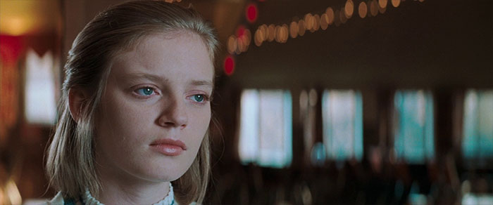 Sarah Polley looking sad at someone 