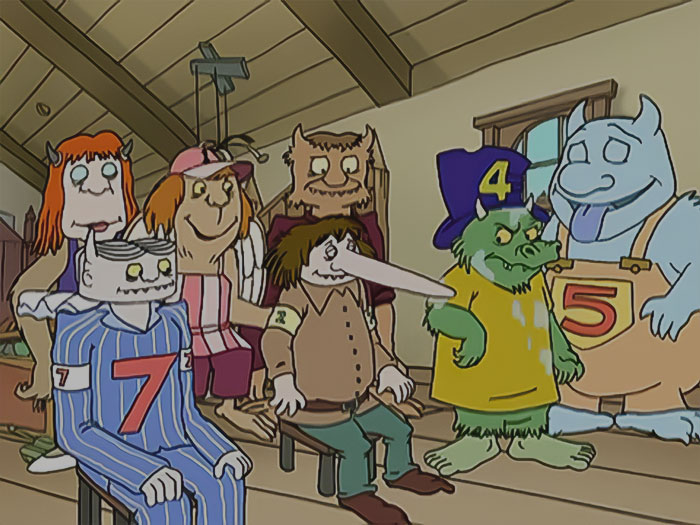 Seven Little Monsters cartoon with monsters