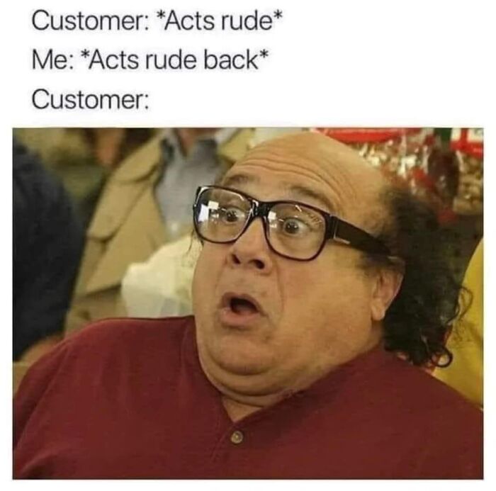 Shocked person reacting in a funny office meme.