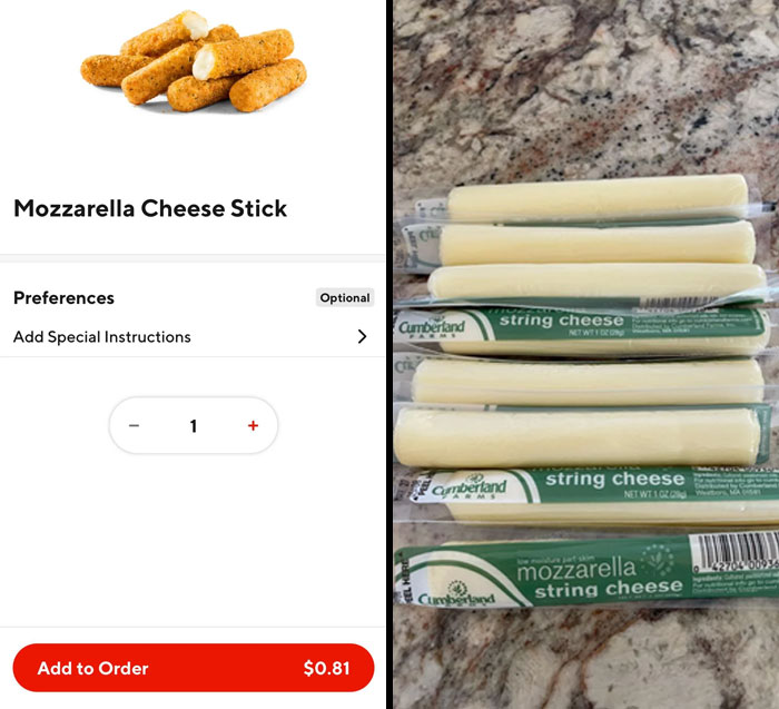 What My Sister Ordered vs. What She Received