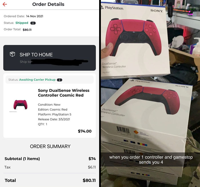 GameStop Sent Me 4 Controllers Instead Of Just The 1 I Ordered