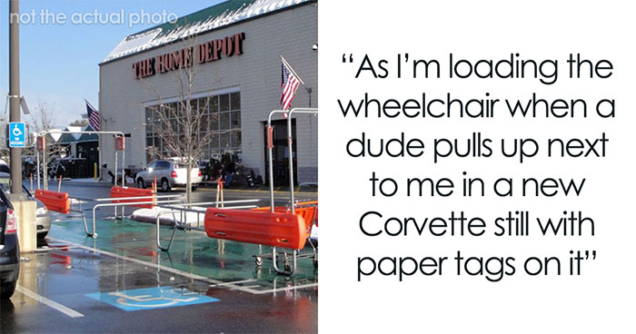 Man Arrogantly Parks His Brand-New Corvette In A Disabled Spot, So A Father Comes Up With A Brilliant Act Of Petty Revenge