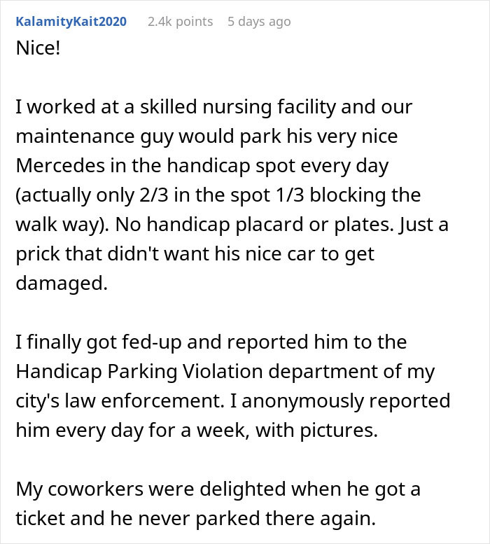 Man Arrogantly Parks His Brand-New Corvette In A Disabled Spot, So A Father Comes Up With A Brilliant Act Of Petty Revenge