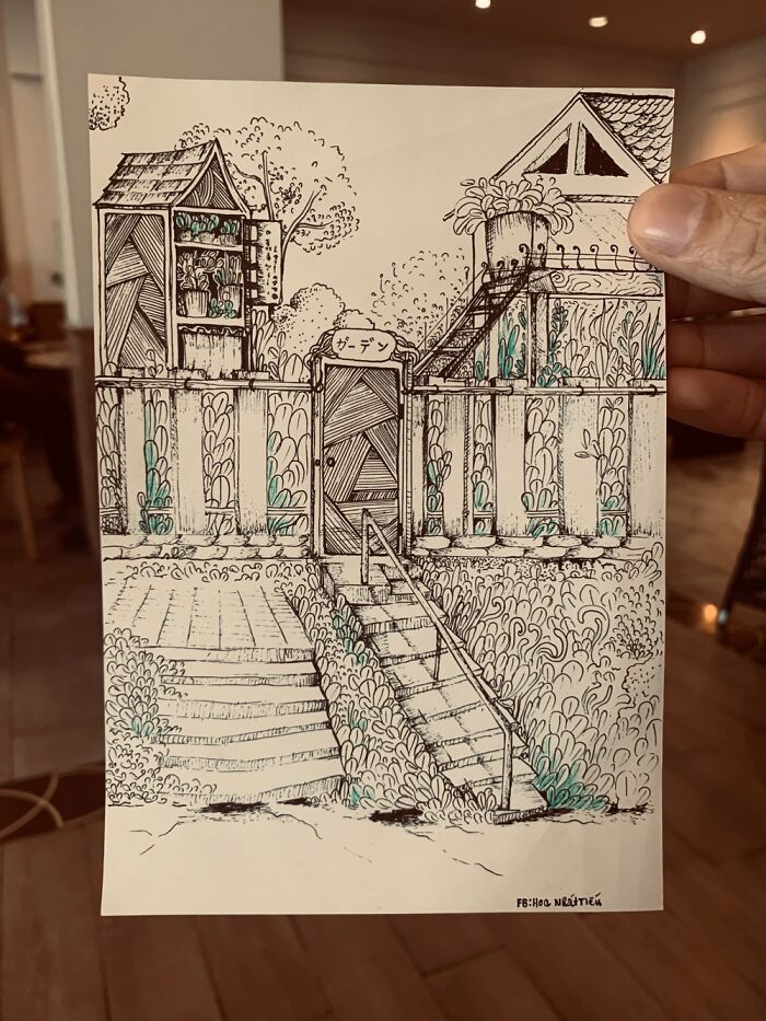 Pen Drawings Of Places I Have Seen In My Dreams (7 Pics)