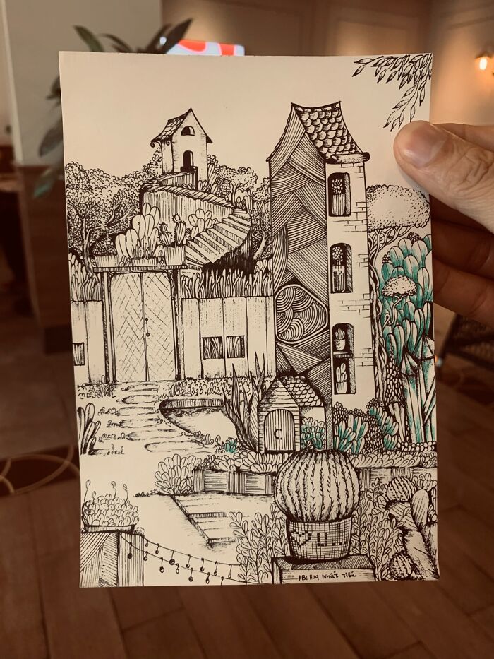 Pen Drawings Of Places I Have Seen In My Dreams (7 Pics)