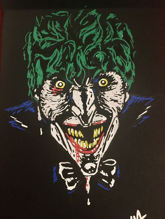 Posca On Black Paper