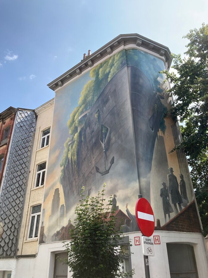 A Boat In The Middle Of Brussels