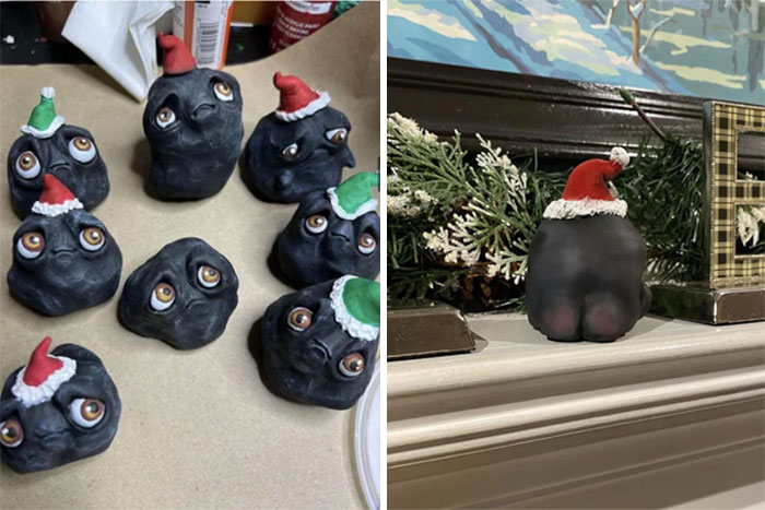 Lumps Of Coal For The Naughty Made Of Clay By Me :) They Have Butts Haha