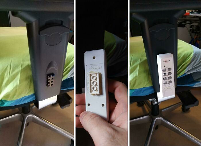 Soporte barato y sencillo para el control remoto de mi toma de corriente