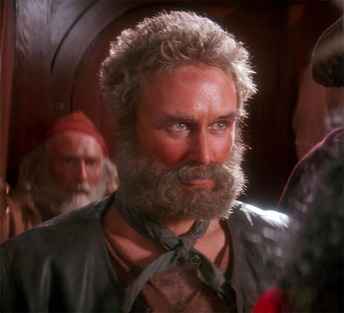 Glenn Close with beard in movie Hook
