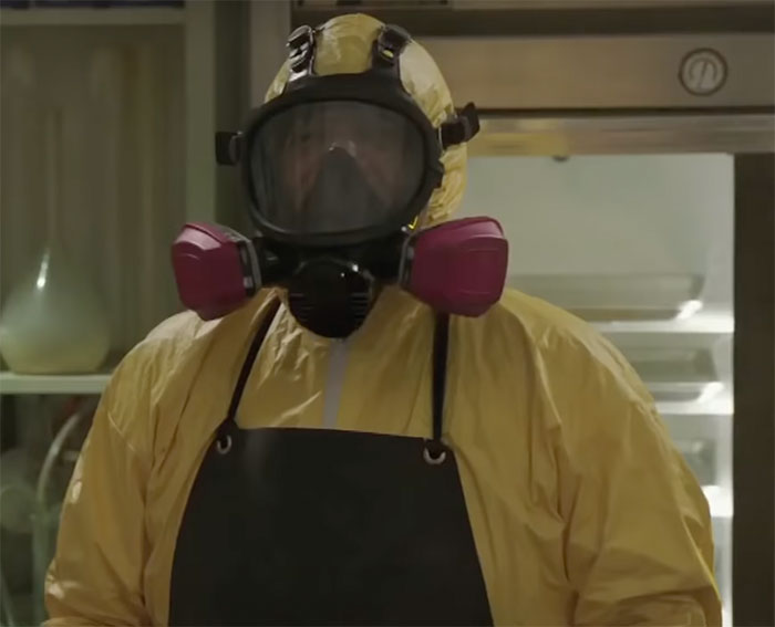 Bill Murray wearing yellow safety clothes in movie Dumb and Dumber To