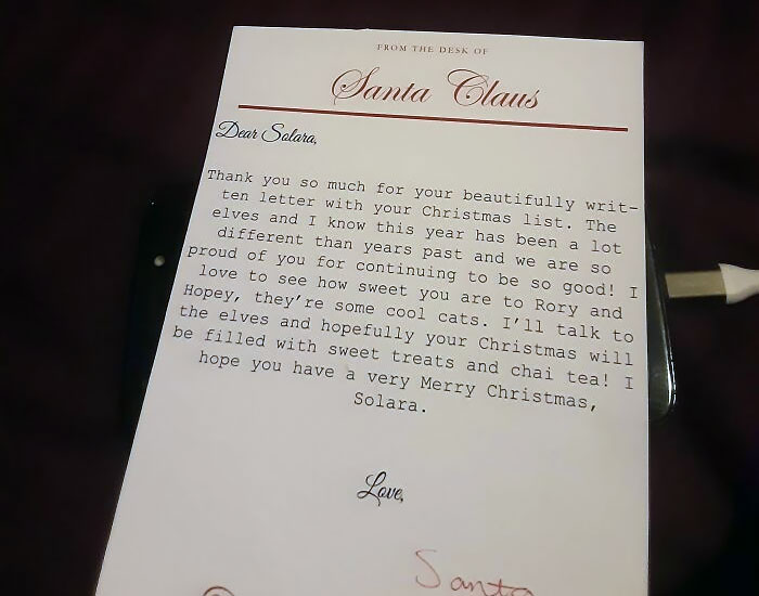 My Mom Wrote A Letter To Santa With My Christmas Wish List Without My Knowledge And It Arrived On Tuesday