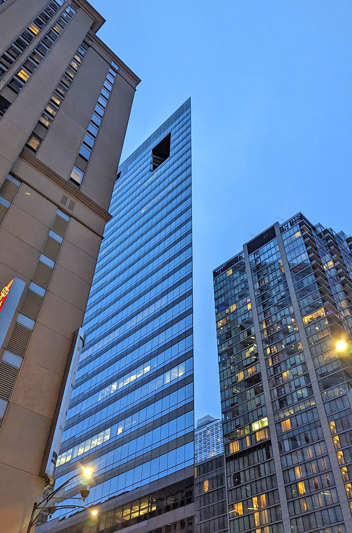 Un edificio de una sola cara 