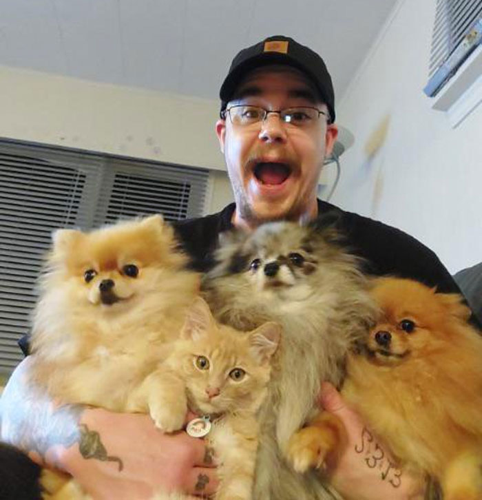 When You Can’t Get Home Because Of A Flood And Your Husbands Bff Stays With Your Fluffy Kids And Sends Pictures To Reassure You Everyone Is Fine