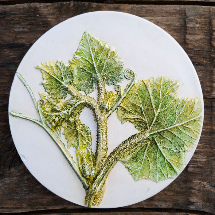 Botanical Wall Art With Pumpkin Leaves (11 Pics)