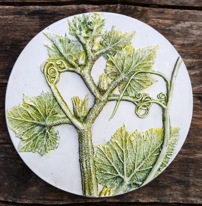 Botanical Wall Art With Pumpkin Leaves (11 Pics)