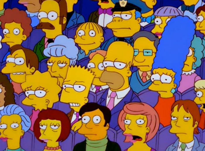 Simpsons watching perfomance 