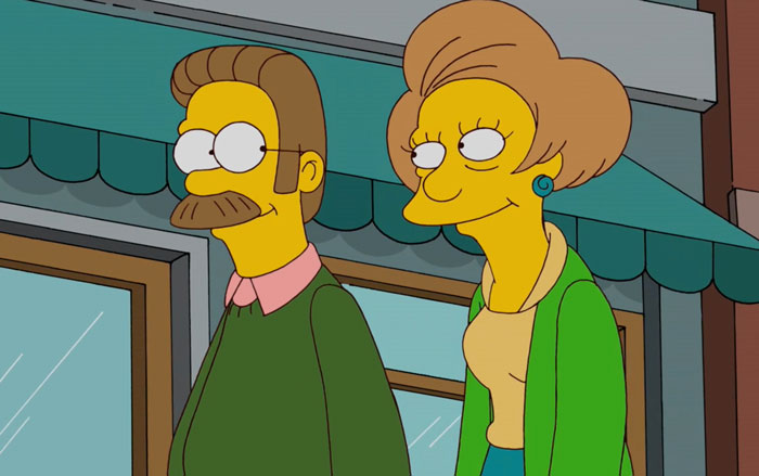 Ned and Edna walking together 