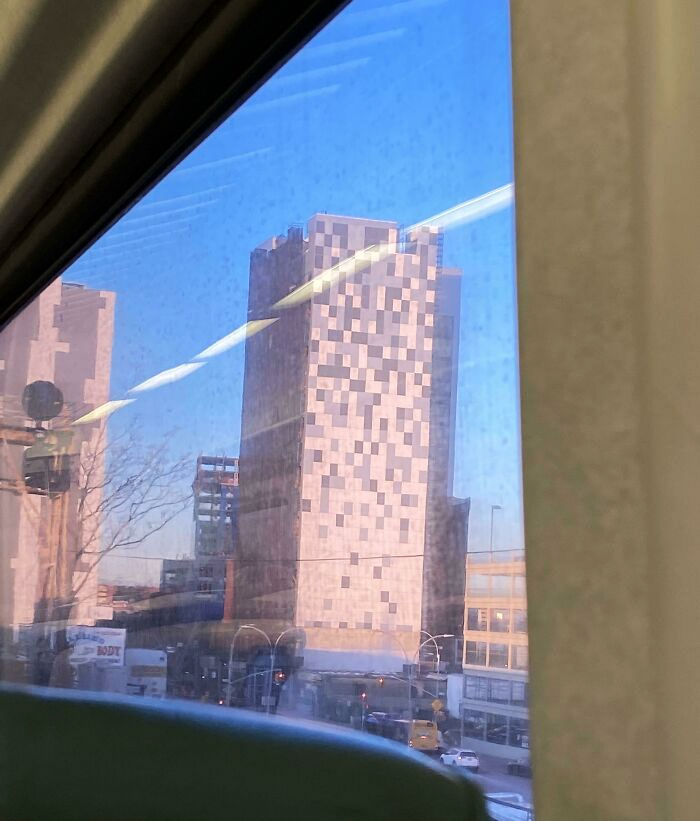 Spotted A Minecraft Building On My Morning Commute