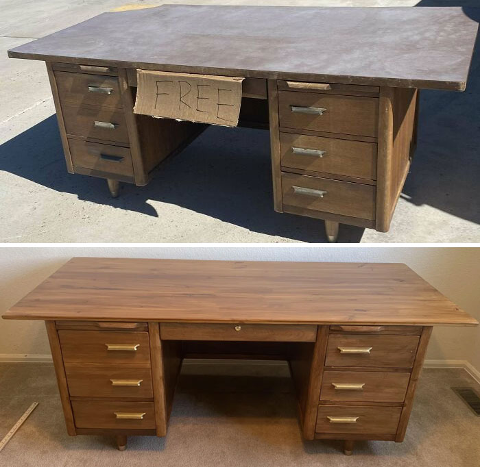 Just Finished Fixing Up This Desk! First Time Doing A Project Like This