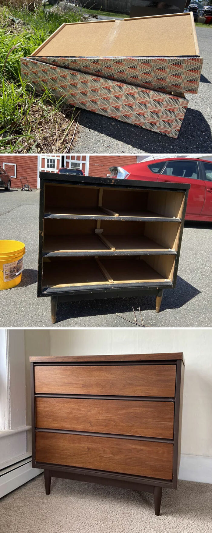 ¡¡Primera vez que restauro muebles/madera!! Encontré este vestidor Mcm al costado de la carretera