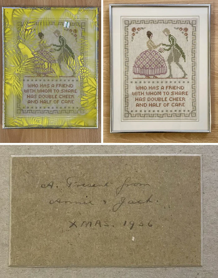 A Small Reversal - From Yellow Spray Paint To All Clean, With Bonus Provenance On The Back