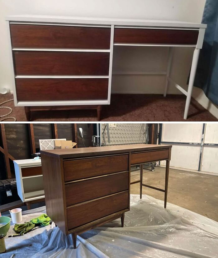 Broyhill Pacemaker - Not Perfect, But I’m Pleased With My First Paint Removal Project So Far