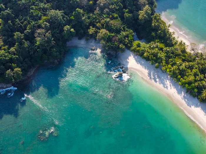 Photo of the beach from bird"s eye view