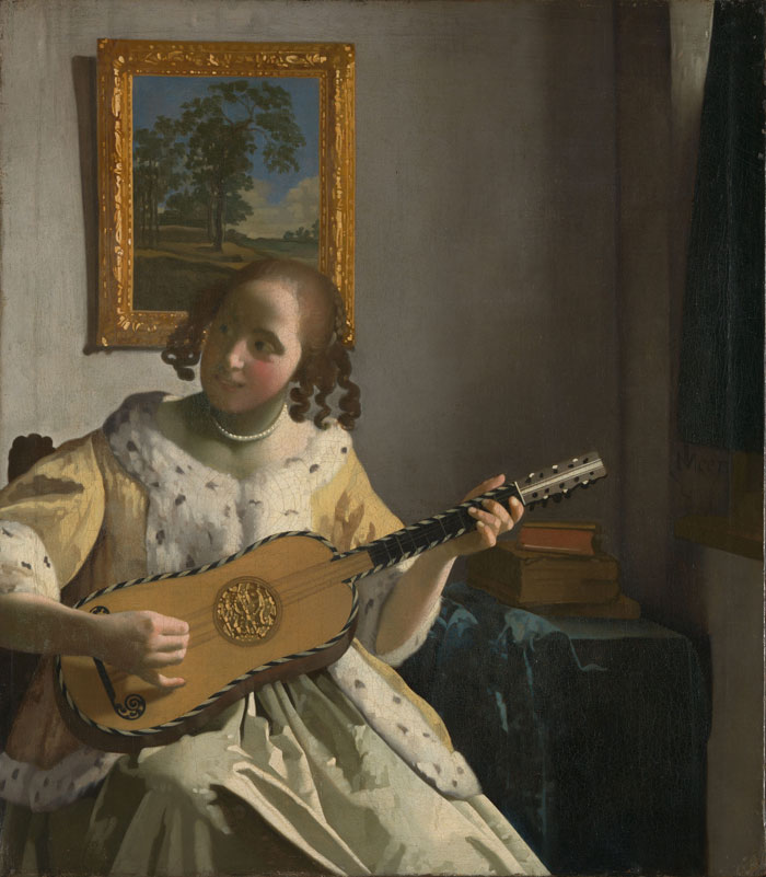 The Guitar Player painting by Johannes Vermeer