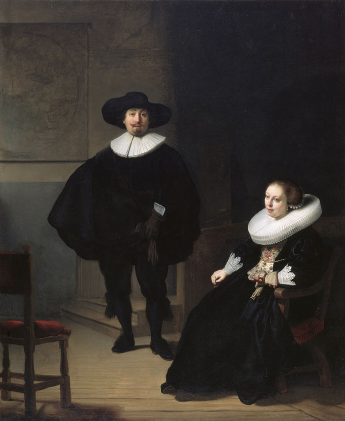 A Lady and Gentleman in Black painting by Rembrandt