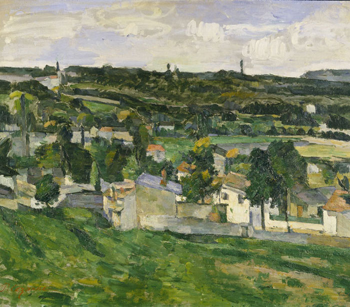 View of Auvers-Sur-Oise painting by Paul Cézanne
