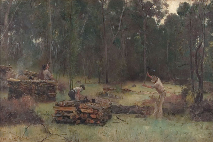 Charcoal Burners painting by Tom Roberts