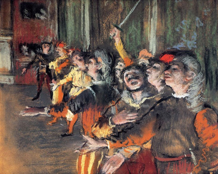 Les Choristes painting by Edgar Degas