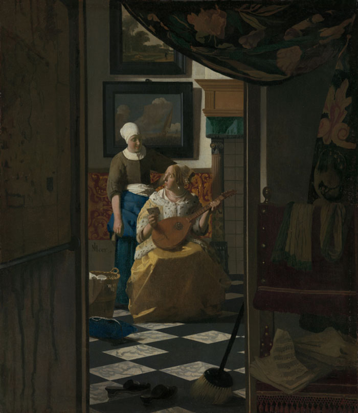 The Love Letter painting by Johannes Vermeer