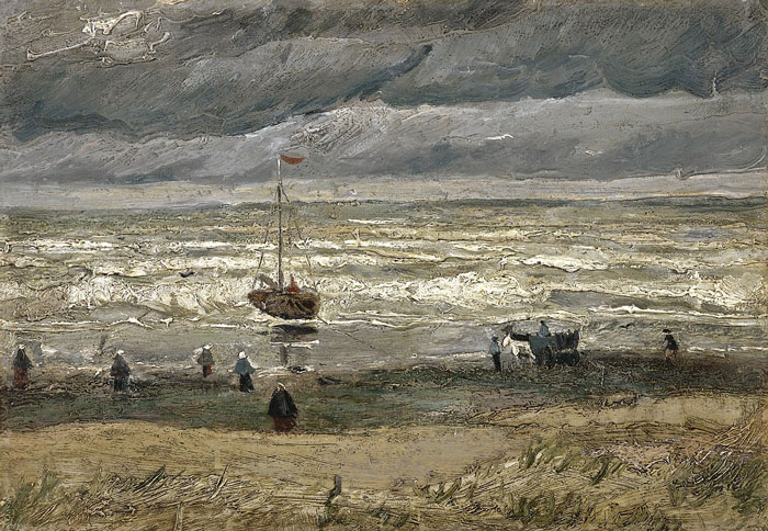 Beach at Scheveningen in Stormy Weather painting by Vincent Van Gogh