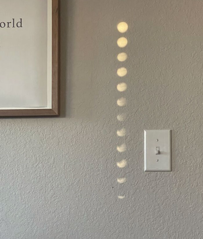My Blinds Reflection Looks Like Lunar Phases On My Wall