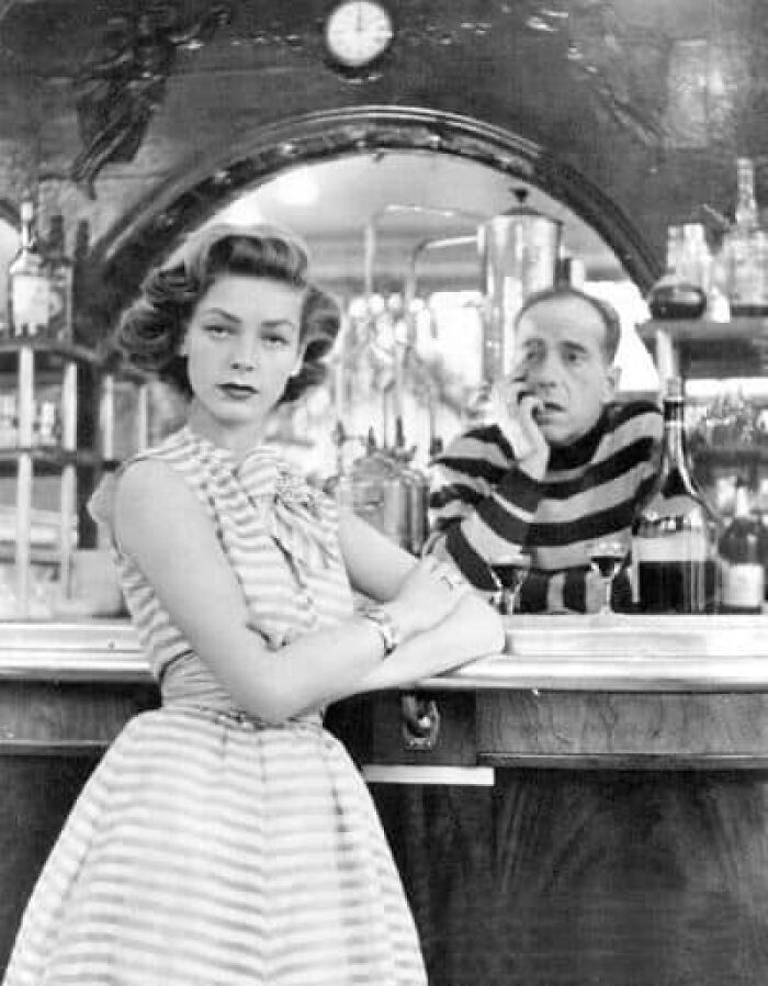 Lauren Bacall And Humphrey Bogart At Their Home In Benedict Canyon, 1954