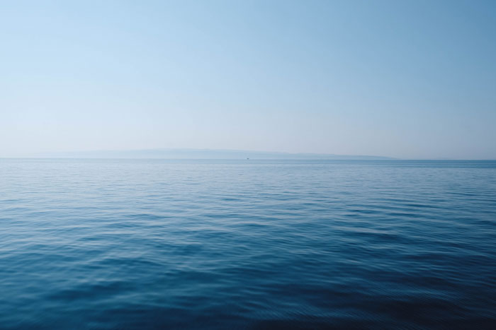 Calm blue ocean