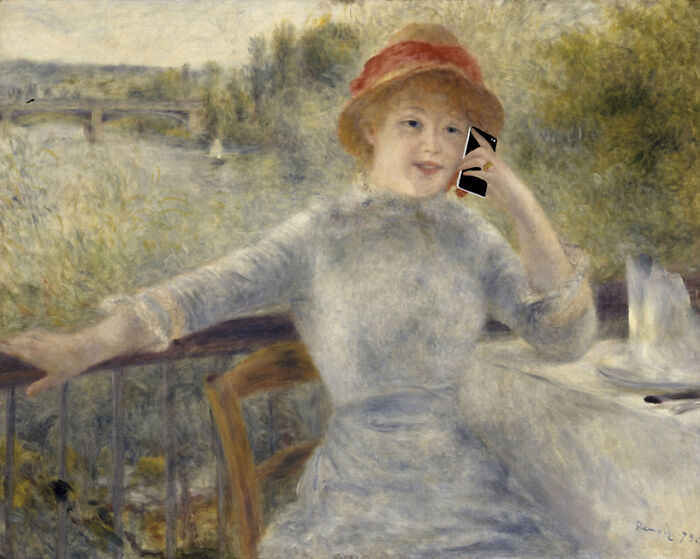 "Calling" Based On "Alphonsine Fournaise" By Pierre-Auguste Renoir (1879)