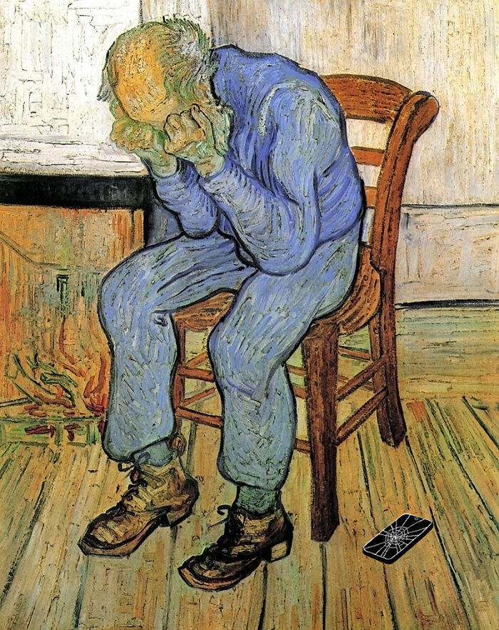 "Old Man In Sorrow" Based On "Old Man In Sorrow" By Vincent Van Gogh (1890)