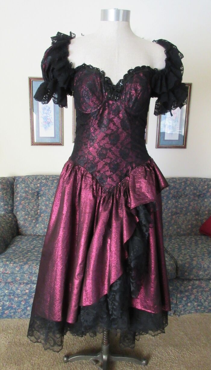 I Found This Gorgeous 80's Classic In The Dumpster! After I Washed And Ironed It, I Enjoyed It On My Mannequin For A While Before Sending It On To A New Home. Sadly, It Was Not My Size